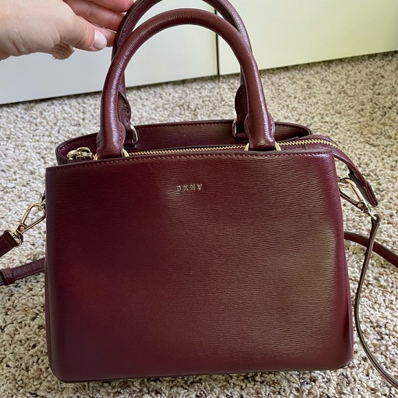 Dkny Handbags - DKNY Red Leather Paige Dome Satchel NWOT